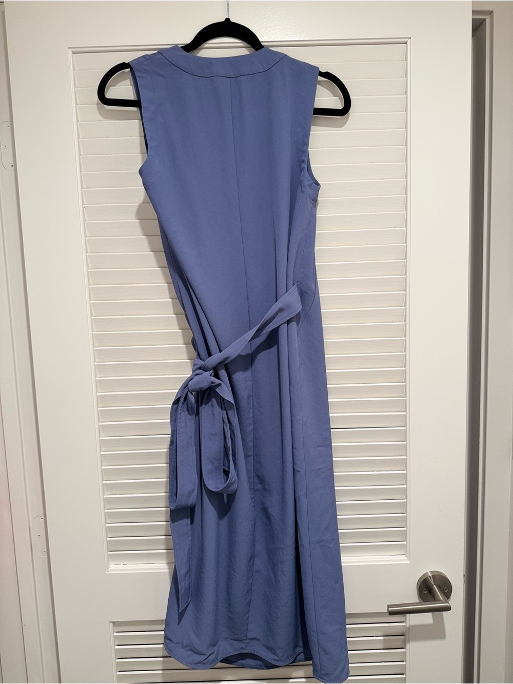 EVERLANE The Japanese GoWeave Sleeveless Wrap Dress Cornflower Blue Size 00 - Picture 3 of 5